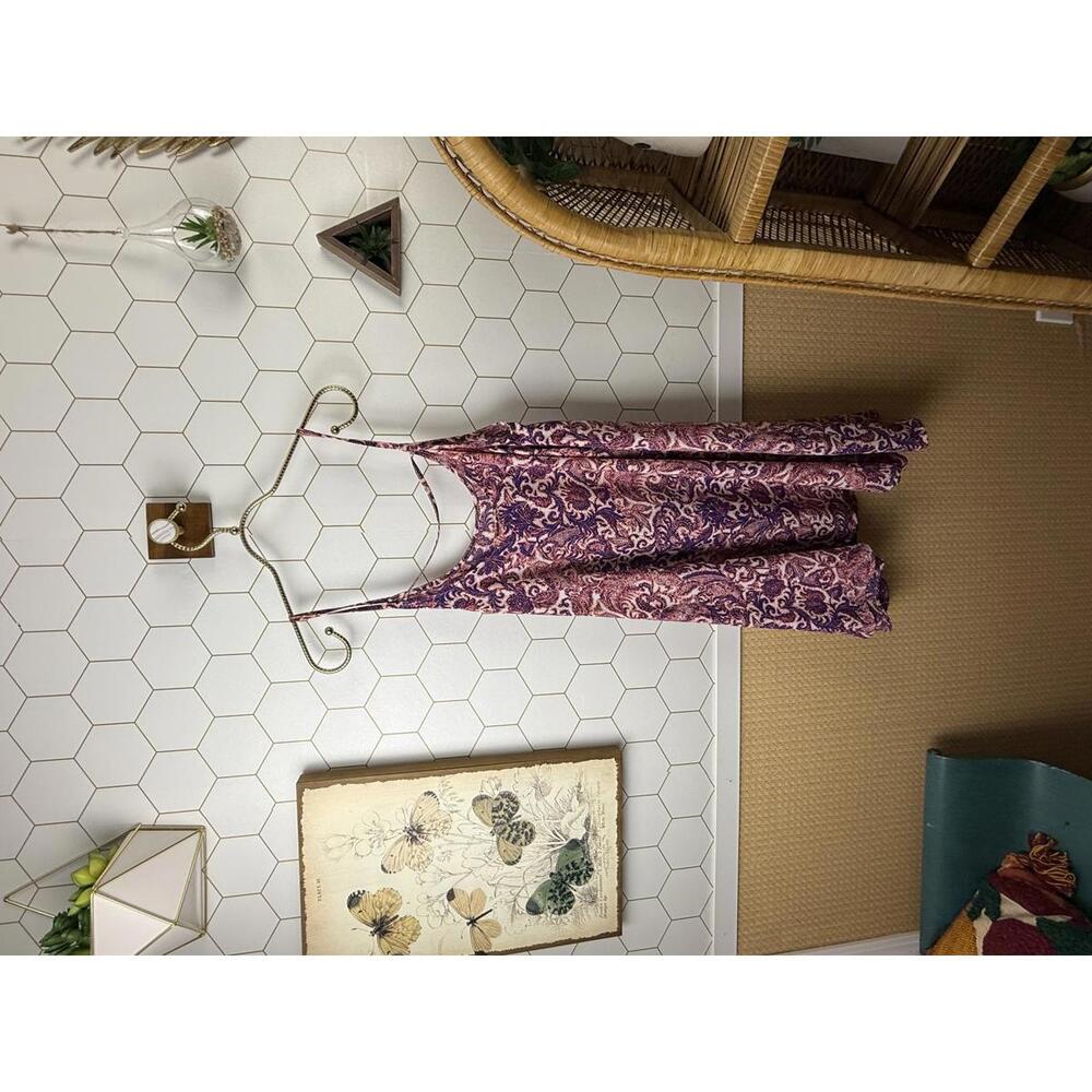 Intimately Free People Pink Paisley Sleeveless Swing Slip Dress - Size - Medium - Picture 3 of 5